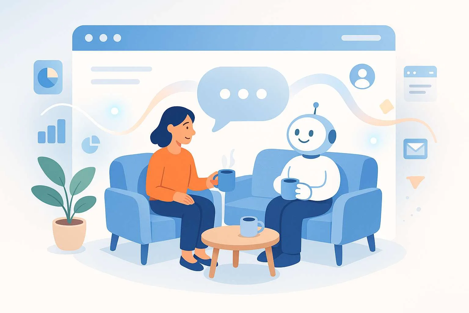 Quand les sites web interagissent comme des amis : le widget brise-glace