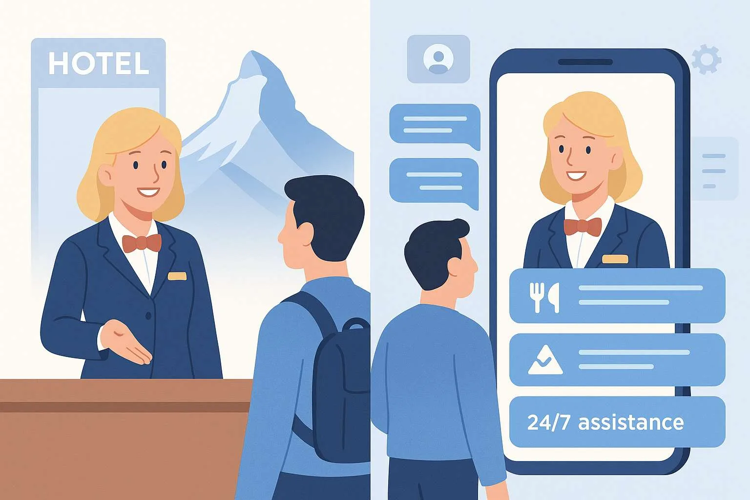 Le premier AI concierge à l'hôtel Matterhorn Focus