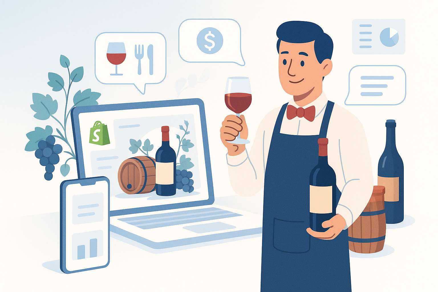 Le premier sommelier de vins AI intégré avec Shopify