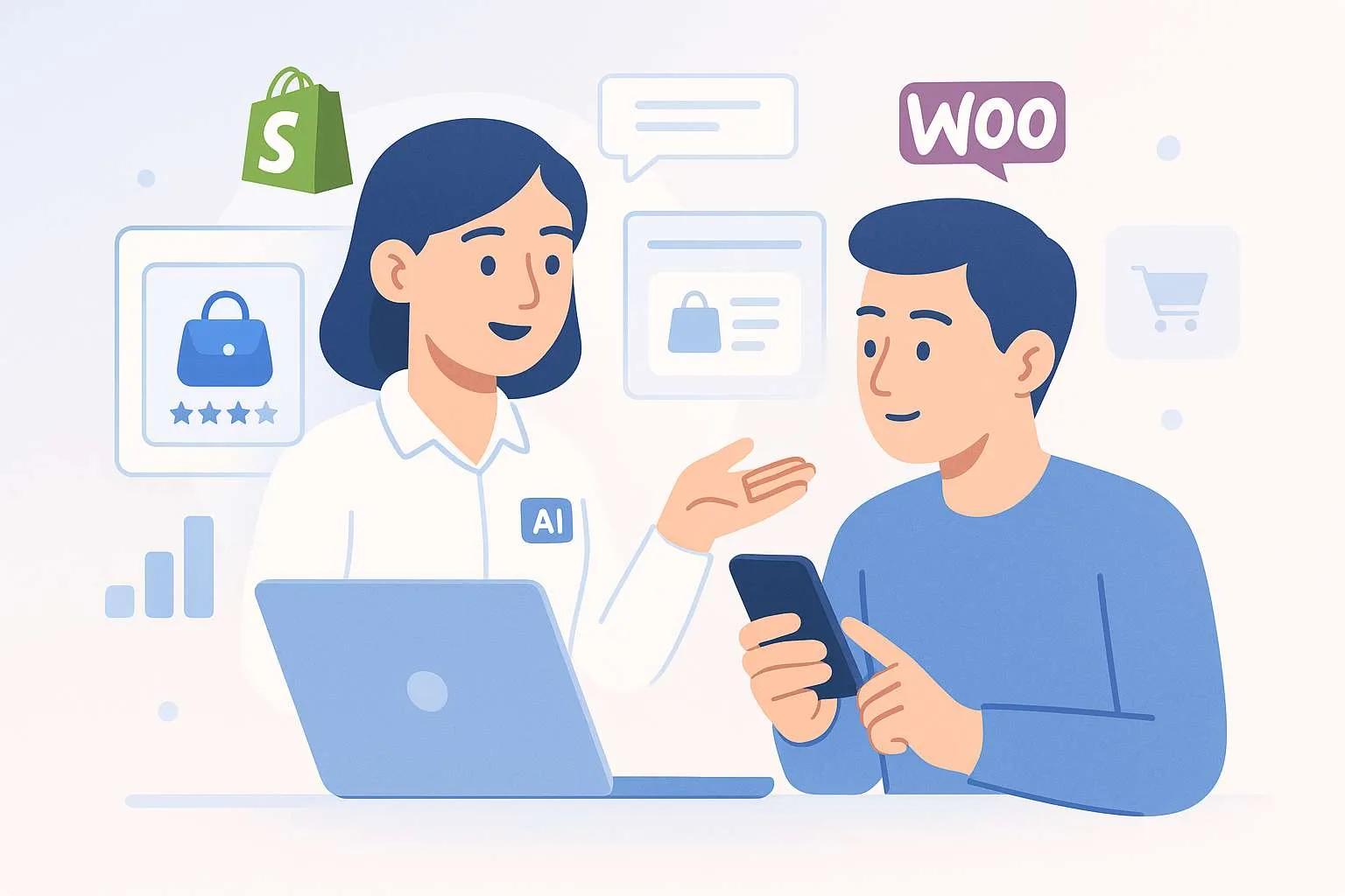 Ton conseiller de vente virtuel pour Shopify et plus de chiffre d'affaires
