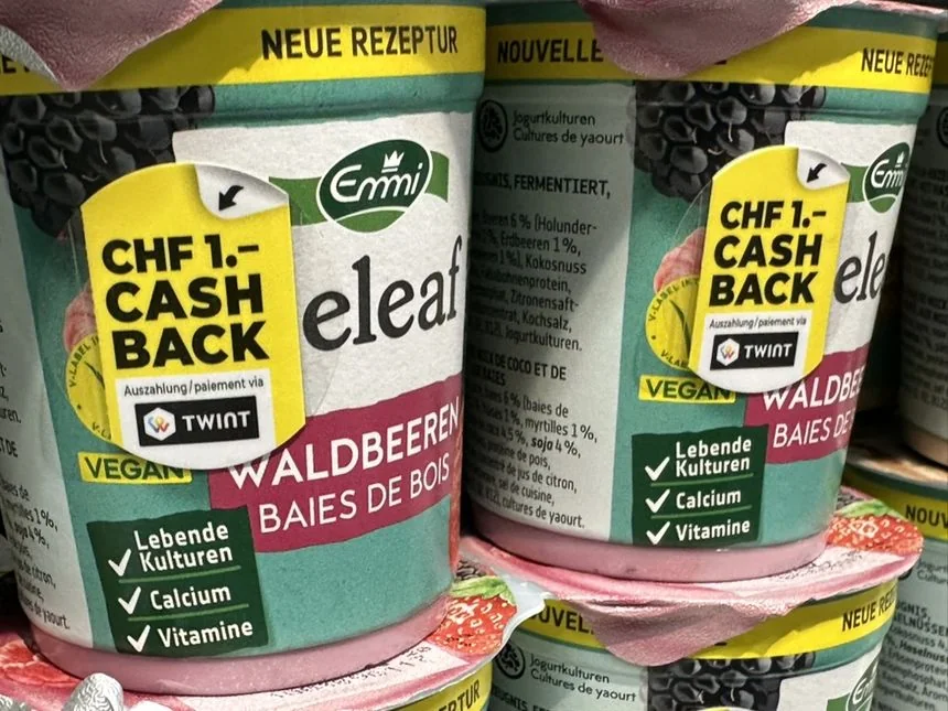 Emmi beleaf Waldbeeren avec le sticker de cashback CHF 1.-