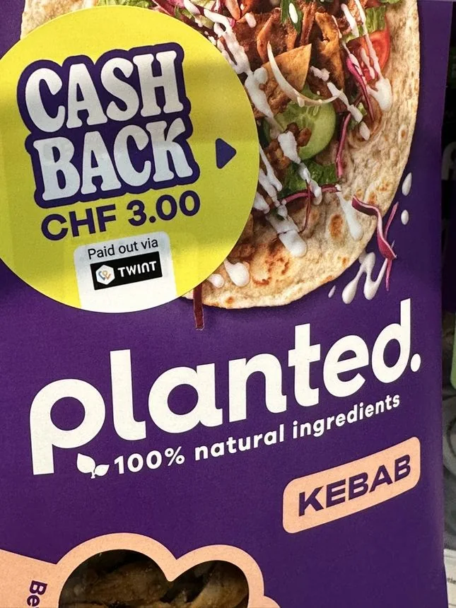 planted. Kebab avec le sticker de cashback CHF 3.00